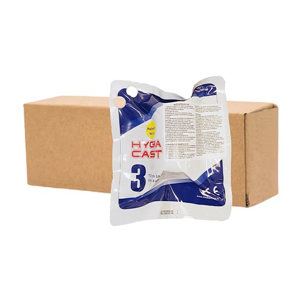 Gesso Sintético 3 Polegadas (7,5 cm x 3,6 m) Cor Aleatória Caixa Com 10 Unidades - Hygia Cast