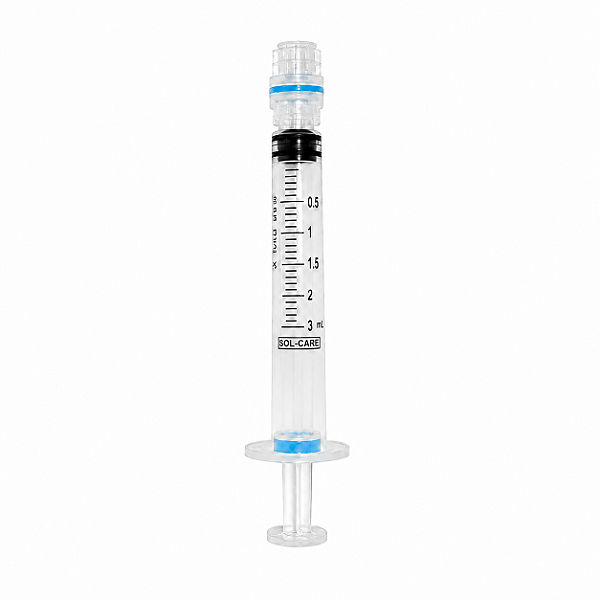 Seringa Com Trava de Segurança Retrátil 3 mL Unitário - Sol-Care