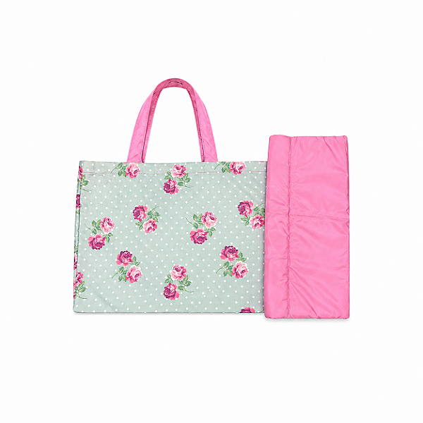 Kit Passeio Pet Bolsa + Colchonete Flores - SS Pet's