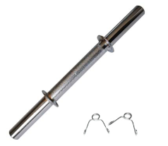 Barra Maciça Cromada Recartilhada 40cm c/ grampos