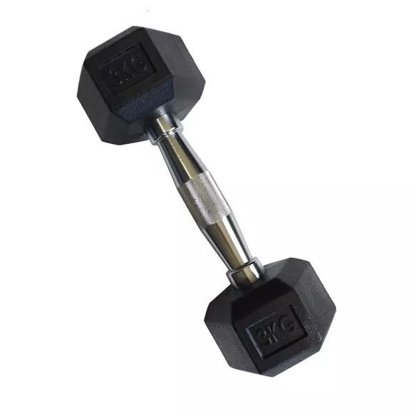 Halter Sextavado Injetado com Pegada Cromada 3kg