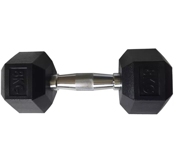 Halter Sextavado Injetado com Pegada Cromada 8kg