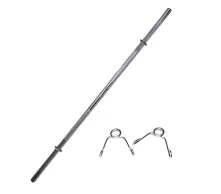 Barra Maciça Cromada Recartilhada 2,20mt (Capacidade 120kg)