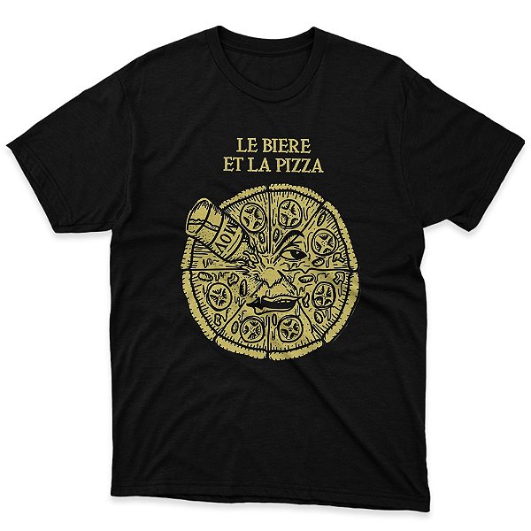 CAMISETA LE BIERRE ET LA PIZZA PRETA