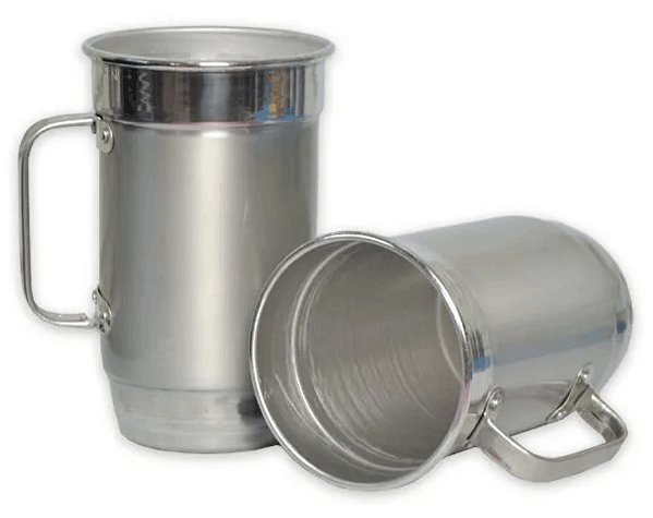Copo de chopp alumínio 600 ml para sublimação un - kiwana personalizados