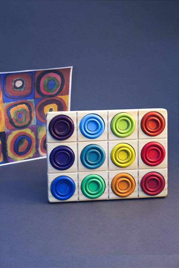 Círculos Concêntricos de Encaixe - Kandinsky - Coloridos