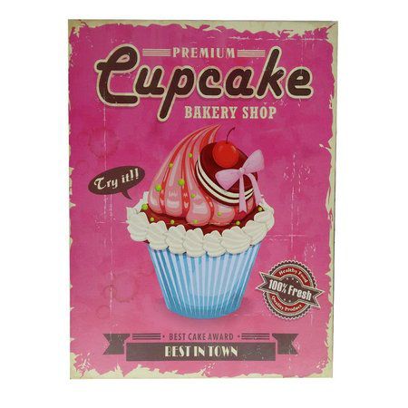 Placa de Mdf Cupcake Pink