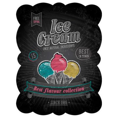 Placa de Metal Ice Cream