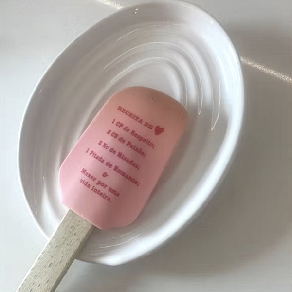 Descanso para Utensílios Oval Cerâmica Branco