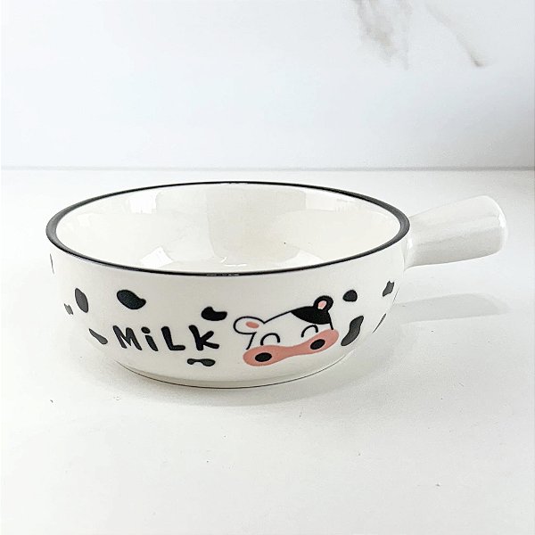 Petisqueira de Porcelana com Cabo Coleção Vaquinha