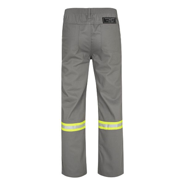 Calça Eletricista NR10 Risco 2 Cinza com Refletivo Verde CA48513 (CA 48513)