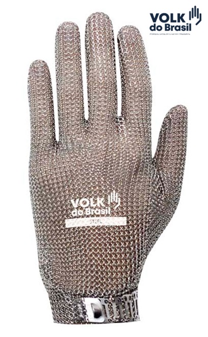 Luva de Malha de Aço CA26967 Volk Stell Punho Curto (CA 26967)