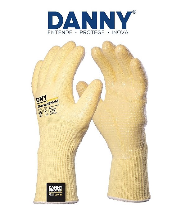 Luva ThermoShield Kevlar Até 500º CA44486 Danny Térmica Para Peças Úmidas ou Oleadas DA-60800 (CA 44486)