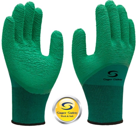 Luva SS1009 CA31895 Super Safety com Revestimento em Látex 3/4 Corrugado (CA 31895)