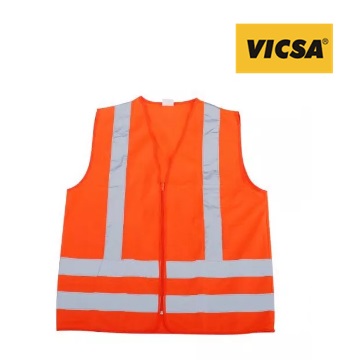 Colete de Sinalização VIC71160 Vicsa Refletivo Sem Bolso Laranja (VIC 71160)