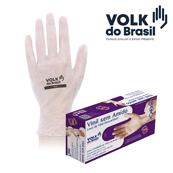 Luva Vinil Sem Amido CA20722 Volk (CA 20722)