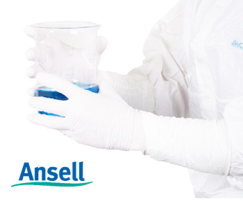 Luva Nitrílica CA45437 Ansell Descartável Não Estéril Para Sala Limpa BIOCLEAN™ NERVA BNAL (CA 45437)