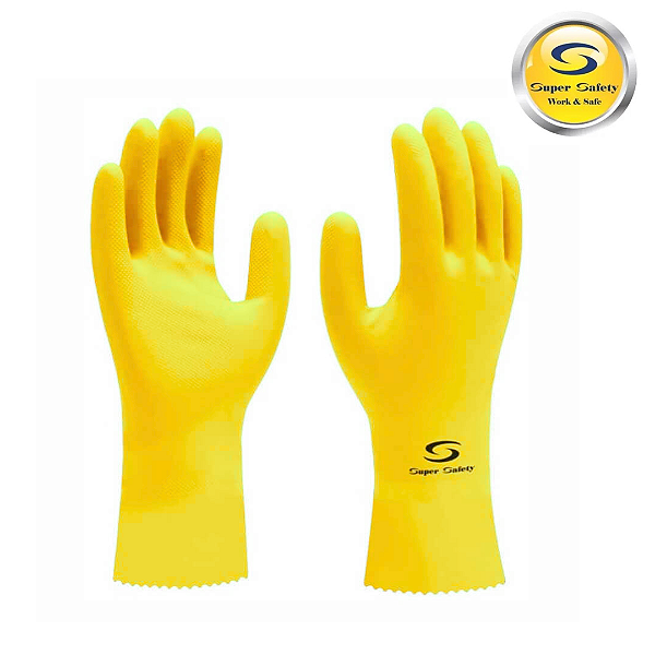 Luva Nitrílica Super Glove Max CA43407 Super Safety Antiderrapante Forro Clorinado (CA 43407)