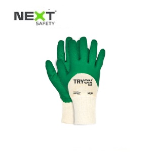Luva Tryon XS Next Safety CA51089 em Algodão com Banho Látex Corrugado 22.300 (CA 51089)