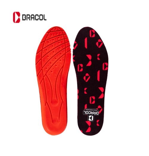 Palmilha Encartelada Pu Vermelho e Preto Bracol