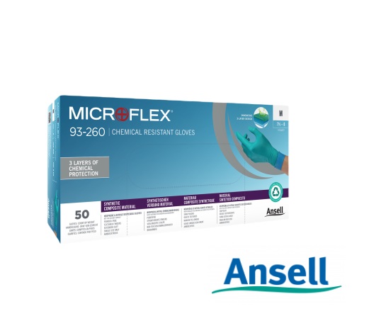 Luva Microflex CA 46060 Nitrílica com Neoprene Descartável Reforçada 93-260 50 Unidades Ansell (CA46060)