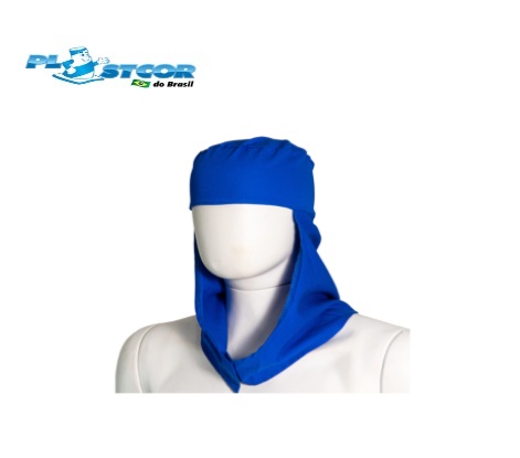 Touca Árabe Azul Fechada CA48099 Em Brim Para Soldador (CA 48099)