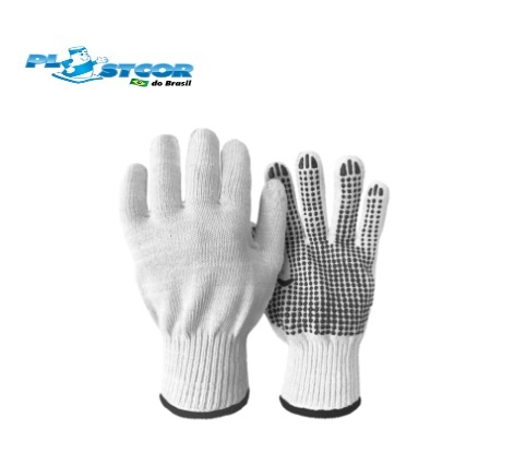 Luva Tricotada em Algodão CA32057 Com Pigmento Plastcor (CA 32057 )