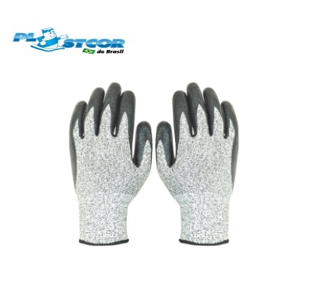 Luva Protemec NT Confeccionada em Polietileno CA34135 Com Banho de Látex CA 34135)