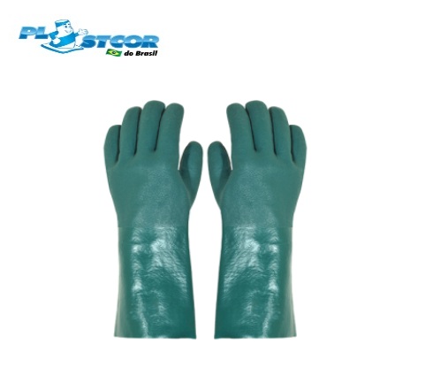 Luva de PVC Forrada CA34570 Com Palma Áspera (CA 34570)