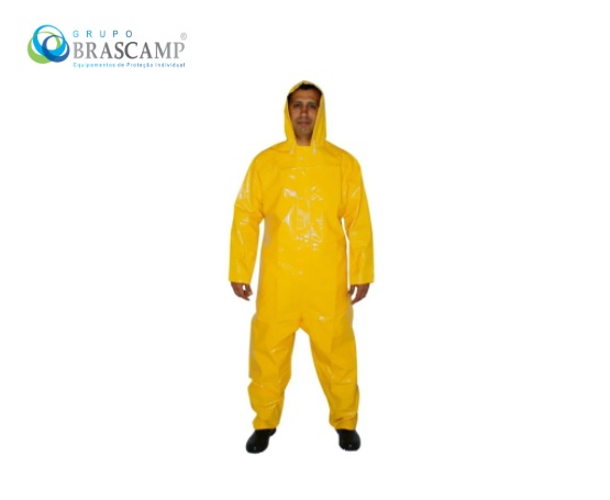Macacão Kp400 Amarelo CA 28448 Pvc Com Forro - Brascamp (CA28448)