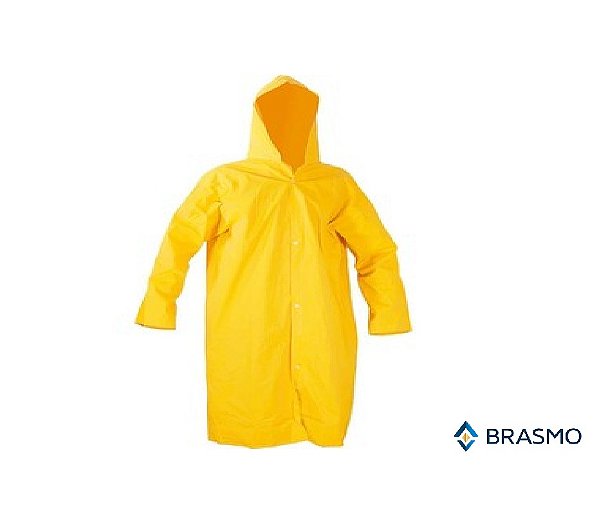 Capa de Chuva em EVA Amarela Reforçada Confort CA 49134 Brasmo (CA49134)