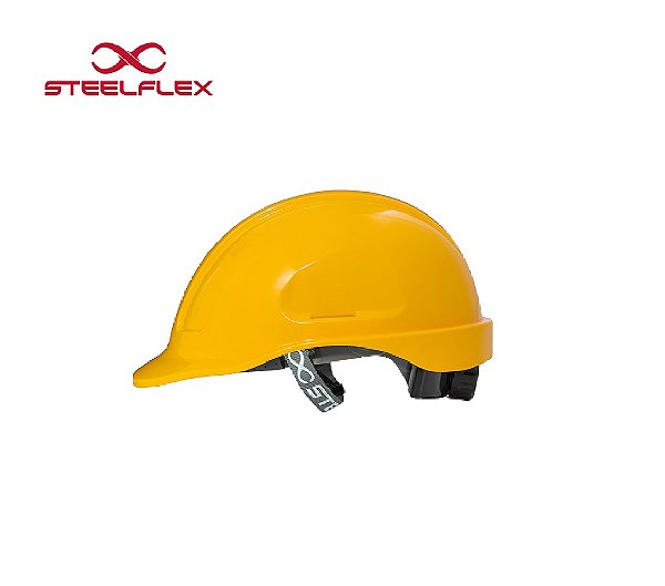 Capacete Turtle Aba Frontal Sem Carneira Amarelo CA 35983 Steelflex (CA35983)