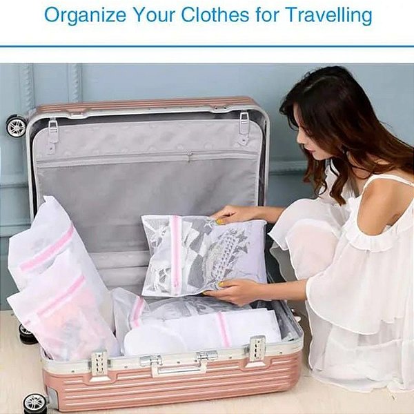 Saco Lava Fácil para Máquina de Lavar Roupas Tamanho G