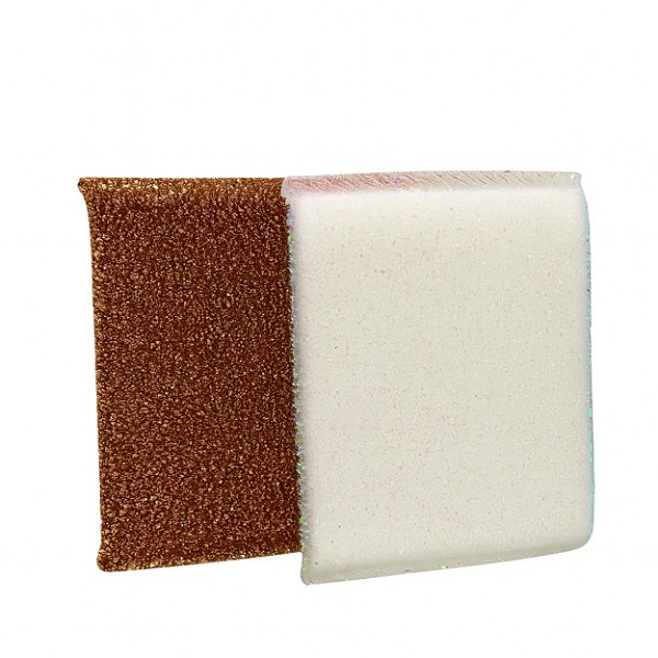 Esponja Multiuso Inova Limpeza Sem Riscos Kit 2 Unid Cobre-Branca Ou Preta-Prata
