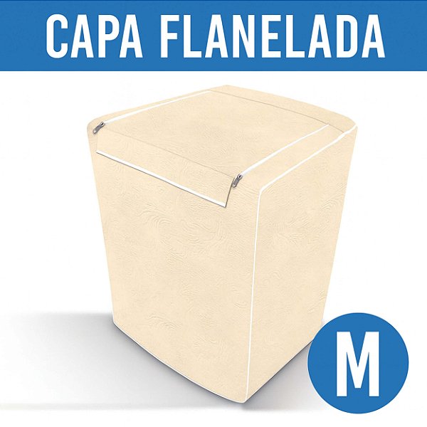 Capa para Máquina de Lavar Flanelada Abertura Superior com Zíper Tamanho M