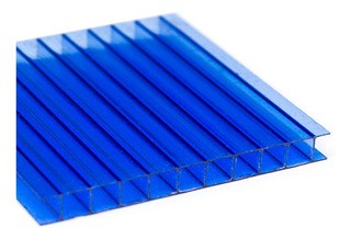Chapa de Policarbonato  Alveolar 6 mm 2,10x6 Azul