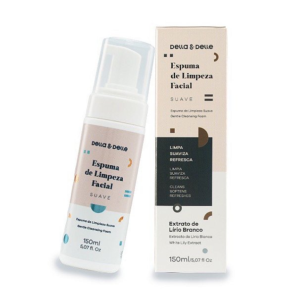 Mousse de limpeza suave Della e delle