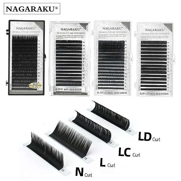 Cílios curvatura especial nagaraku efeito fox