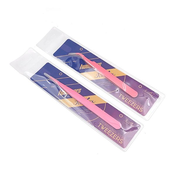 Kit de 2 pinças iniciante para extensão de cílios