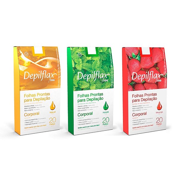 Depilflax folhas para depilação corporal -20un