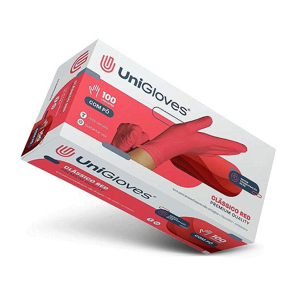 Luvas látex Red com pó Unigloves