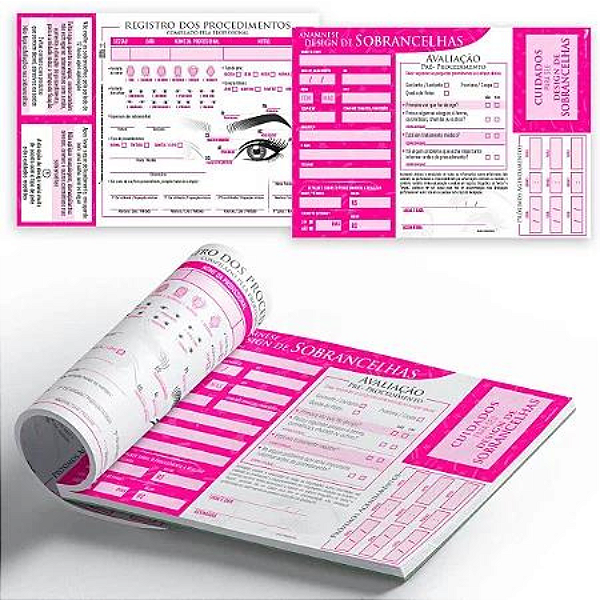 Ficha de anamnese de Design de Sobrancelhas com Cuidados inclusos