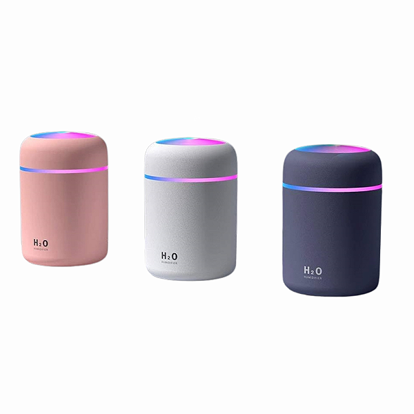 Umidificador de ar Portátil USB com Led colorido 300ml