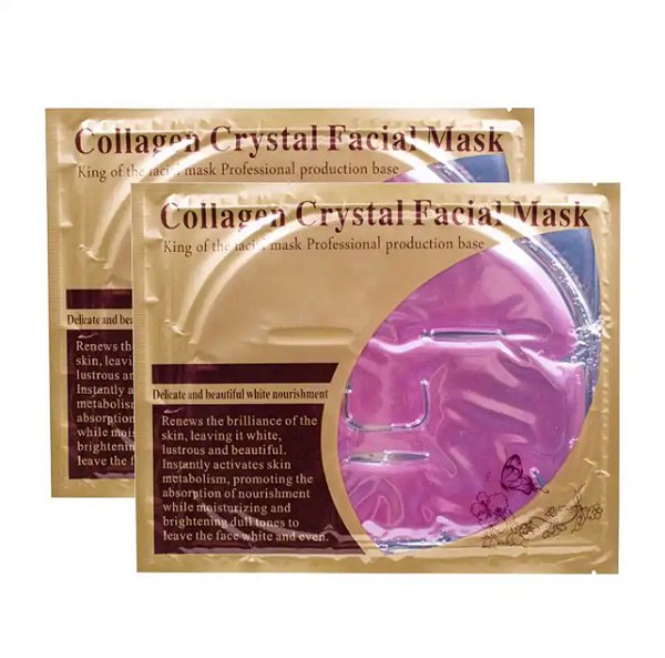 Máscara facial anti envelhecimento com colágeno e vitamina C