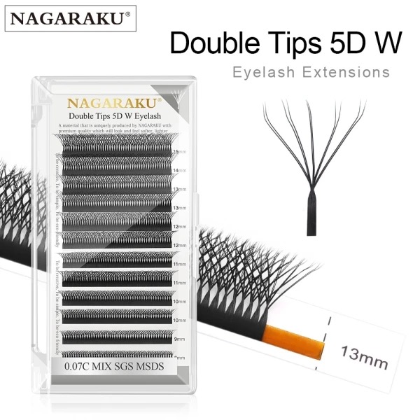 Cílios W 5D duplo 10D Nagaraku