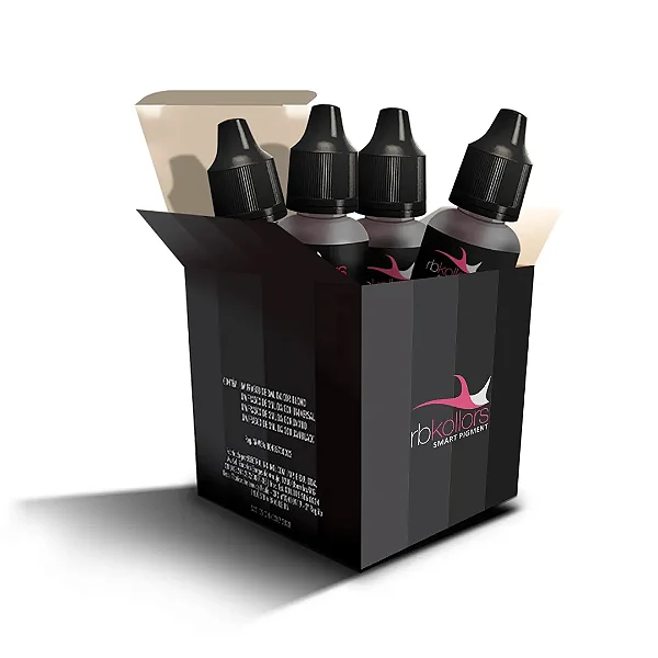 Kit Iniciantes - Com 4 Pigmentos Orgânicos 5ml Para Sobrancelhas