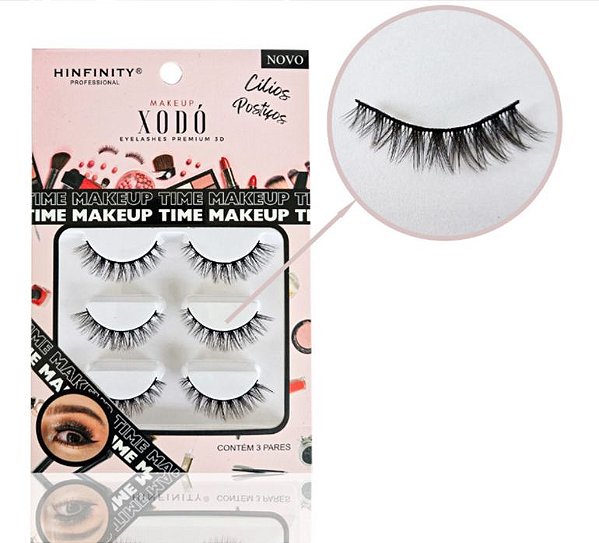 CILIOS POSTICOS 3 PARES LINHA XODO - MODELO:X08-3