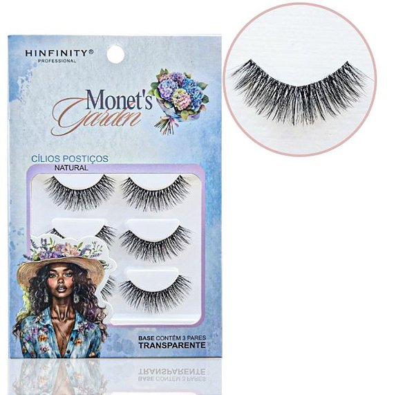 CILIOS POSTICOS 3 PARES LINHA MONET'S GARDEN - TAMANHO:MG101-3
