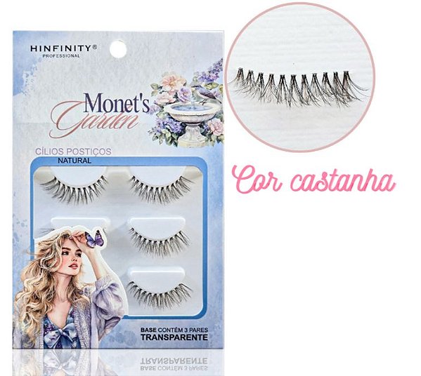 CILIOS POSTICOS 3 PARES LINHA MONET'S GARDEN - TAMANHO:MG009-3