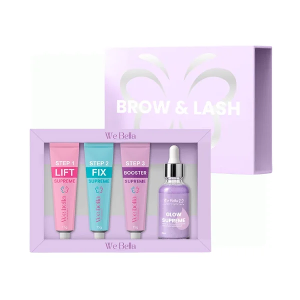 Kit Brow e Lash Supreme We Bella - Step 1 Lift - Step 2 Fix - Step 3 Booster 15g